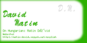 david matin business card